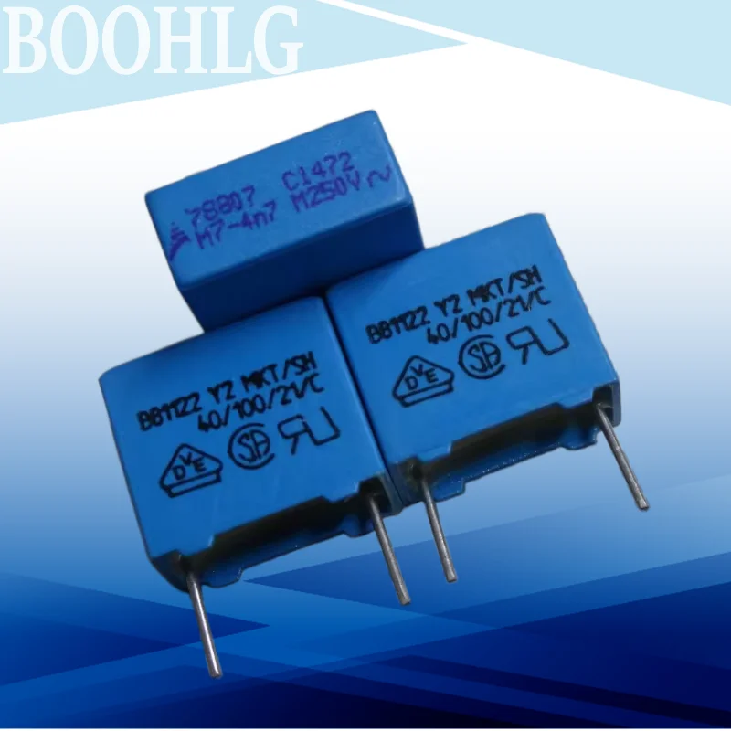 10PCS 0.0047uf 250vAC 4n7 4700pf 4.7nf 472 Y2 Film Capacitor 10MM