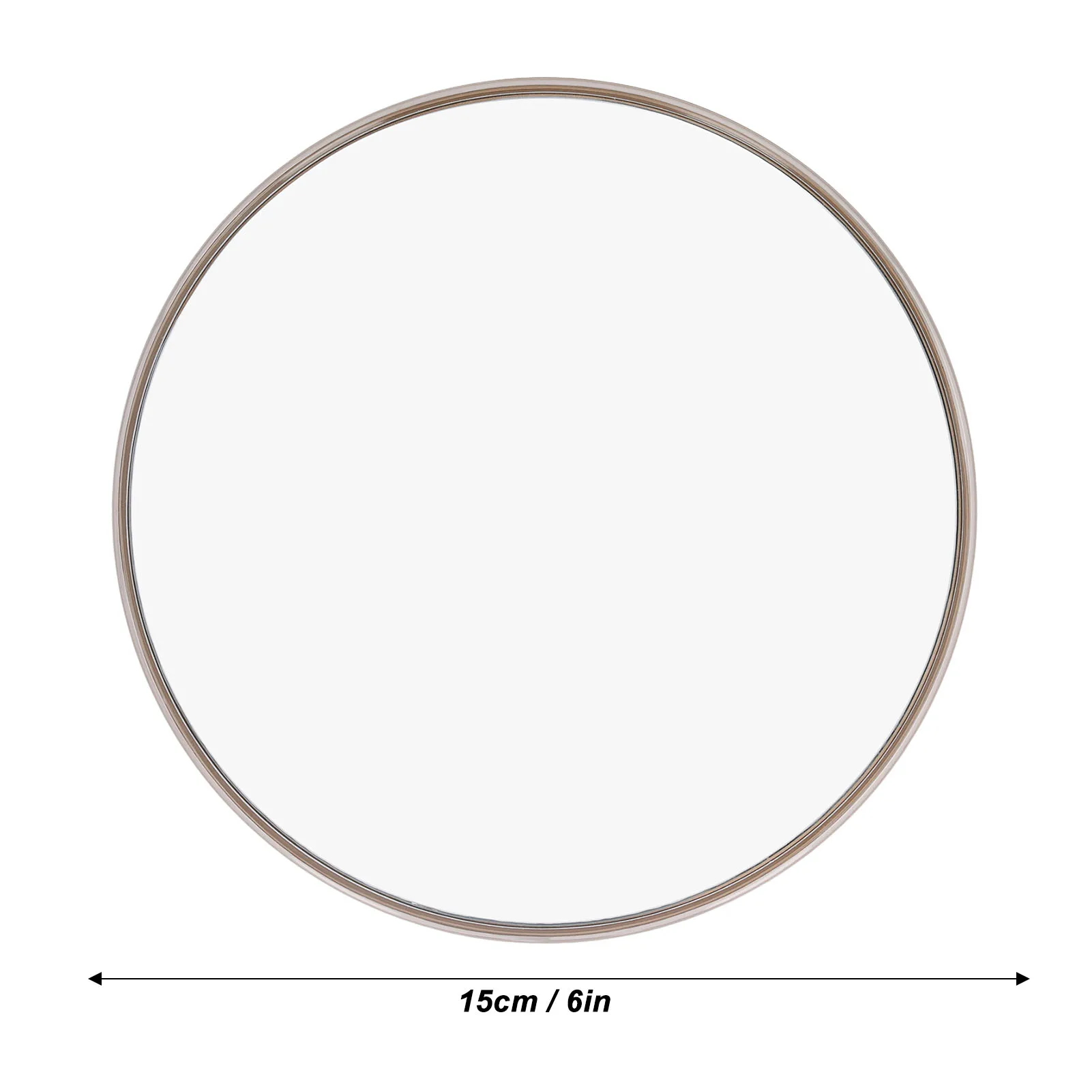 Espelho de ampliação redondo com ventosa para viagens, fácil de instalar, vidro ABS, leve face 30X