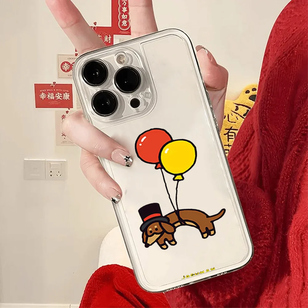 Dessin animé mignon Joguman coque de téléphone FUNDA pour iPhone 12 11 13 14 15 16 17MINI Max Pro Plus antichoc doux clair couverture arrière