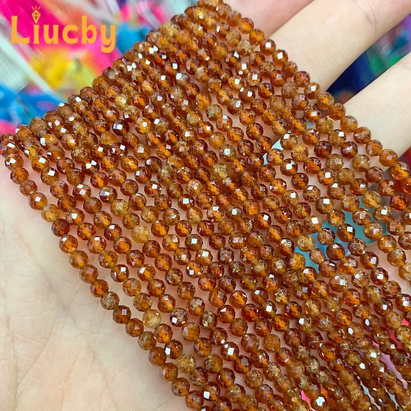 Naturstein, facettiert, traumhafter Achat, Diamant, kleine Perlen, DIY-Accessoires für Damen, Schlüsselanhänger, Bastelarbeiten für die Schmuckherstellung, 15" Strang, 2/3 mm – Detail 3