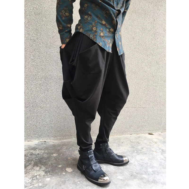 Drop Crotch Elastic Hip Hop Harem Pants Men Women Harajuku Casual Loose Trousers Vintage Gothic Joggers