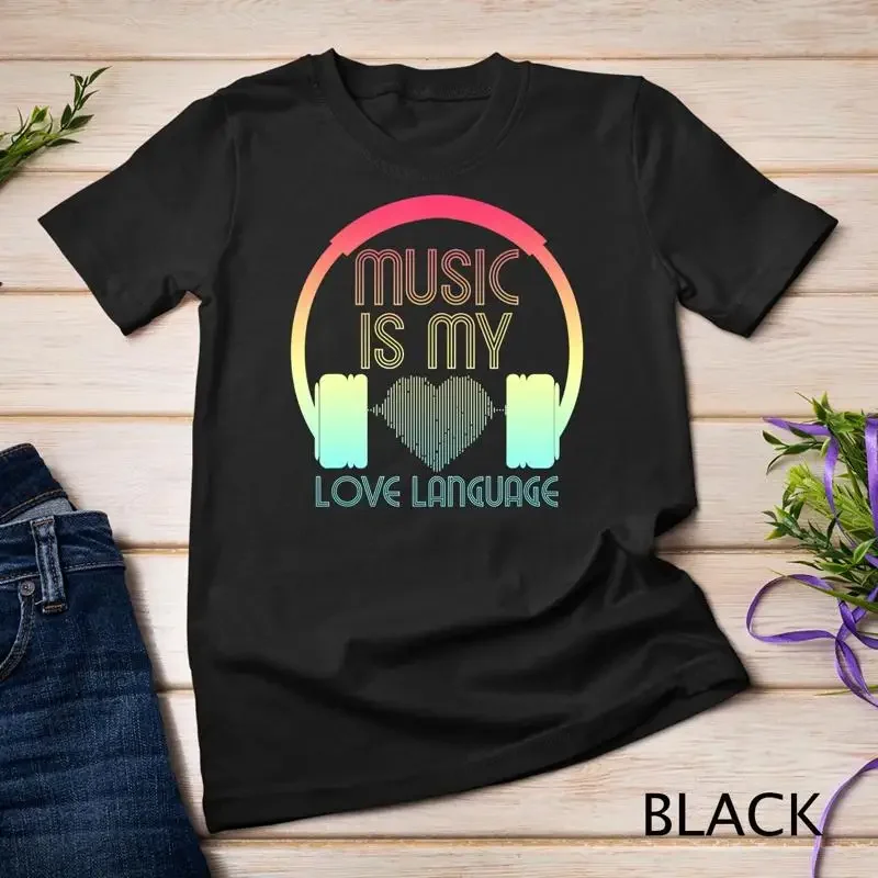 Music is my Love Language Cute Heart Waves for Music Lover Unisex T shirt