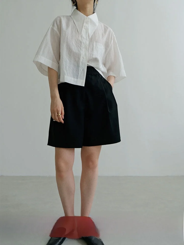 

Современный женский повседневный костюм: брюки с широкими штанинами на резинке, облегающие, с высокой талией, из смесового хлопка