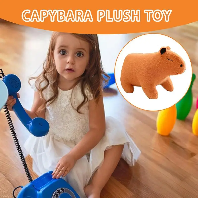 Capybara ตุ๊กตา Plush 10 นิ้ว Capybara ตุ๊กตา Soft COZY Sleeping Companion Plushies ของเล่นสําหรับเด็กรถบ้านตกแต่ง