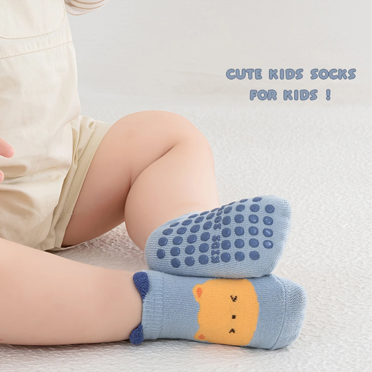 

Cute Cartoon Baby Floor Sock Thick Cotton Anti Slip Boat Socks 0-4Year Boys Girls Comfortable Breathable Footwear Children Socks