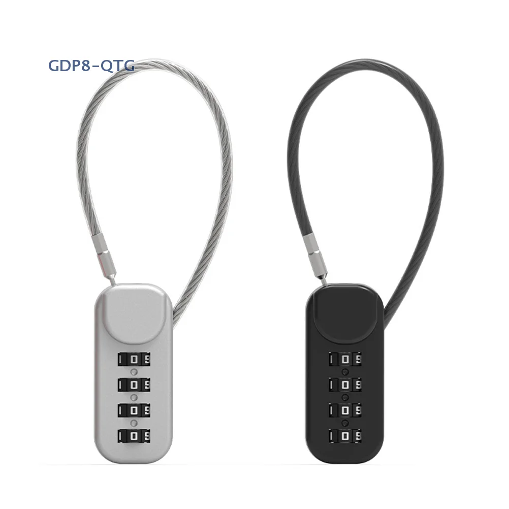 New 4 Digit Combination Code Number Lock With Spring Coil Wire Rope For Luggage Zipper Bag Backpack Suitcase Drawer Locks