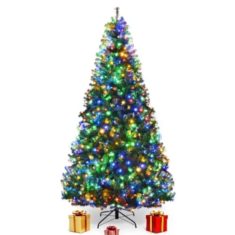 8 FT Pre-lit Christmas Tree, Artificial Holiday Xmas Tree