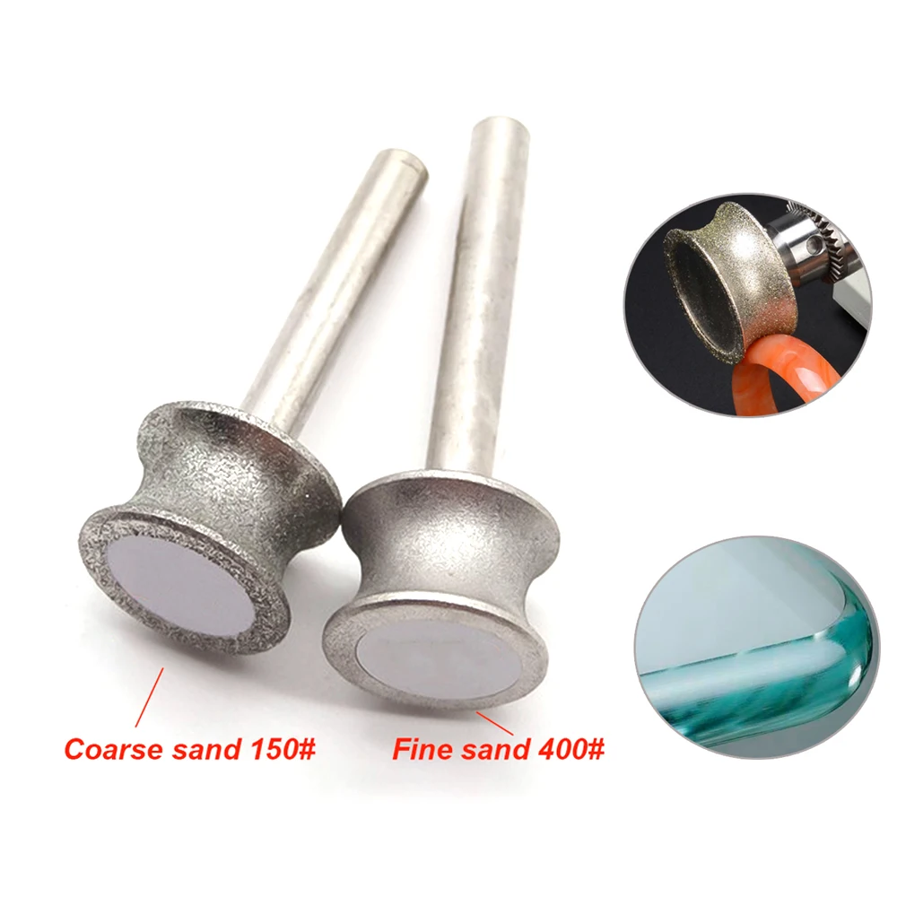 Abrasivo Roda Moagem Cabeça 212 mm Côncavo Diamante Arco de Vidro Chanfro Grinding Edge Chanfro Polimento Ferramenta mm Shank