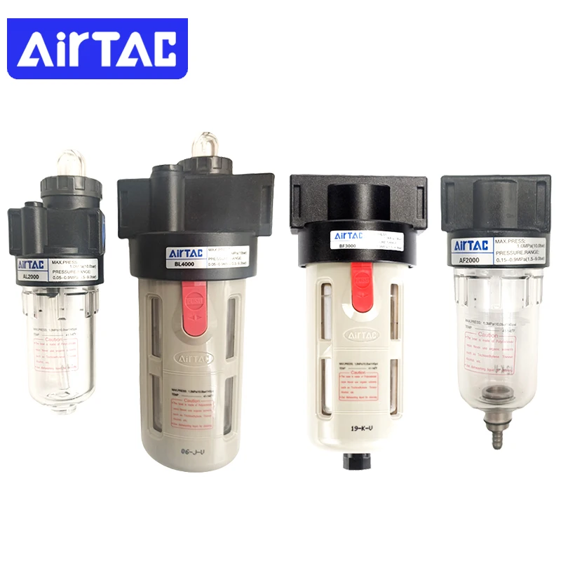 Airtac Pneumatic AL/BL/AF/BF Air Source Filter/Oil Mist Oiler Processor Particles