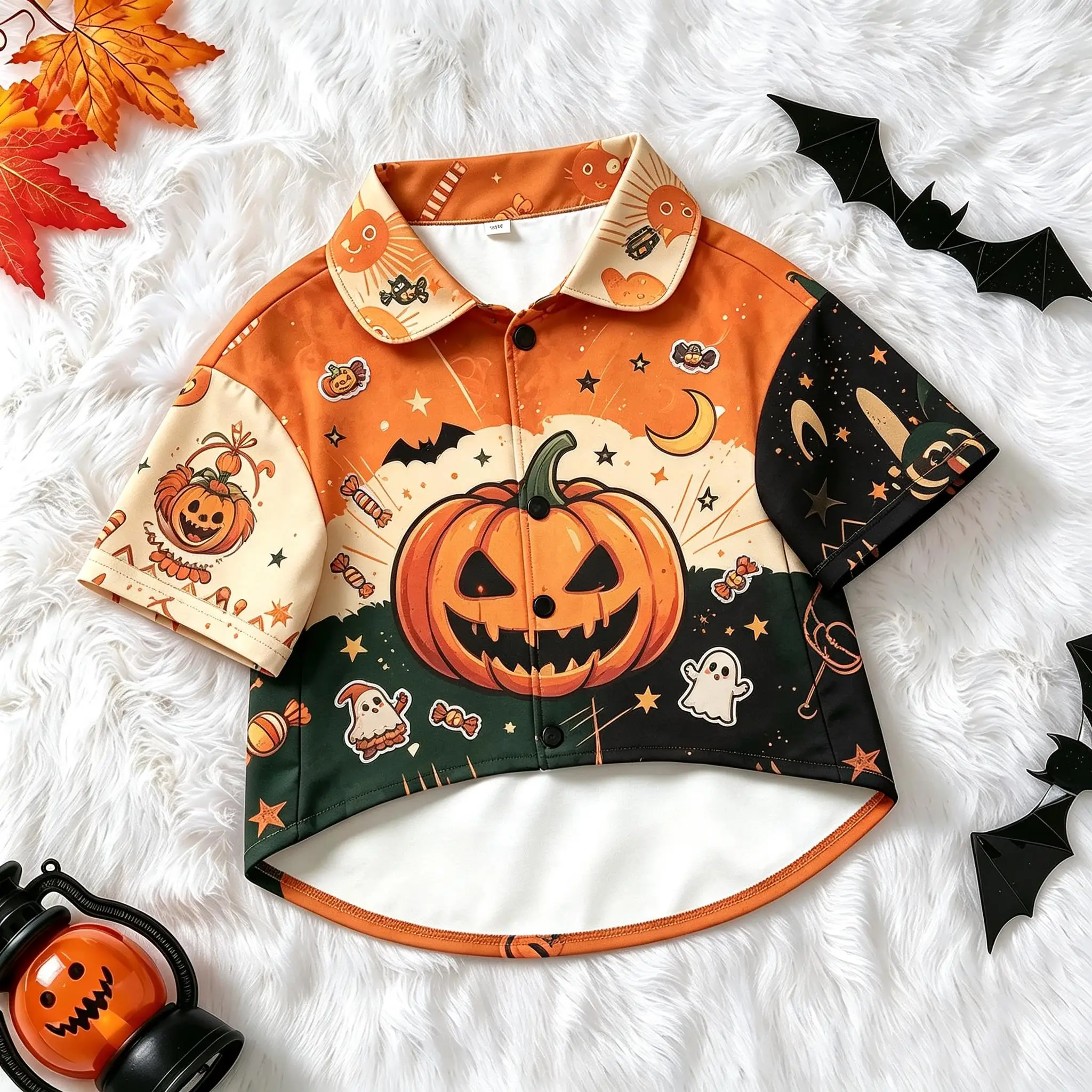 Pet Dog Shirt Scary Red Eyes Bunny Graphic Print Breathable Button Up for Small Medium Dogs Creepy Horror Theme Party Wear