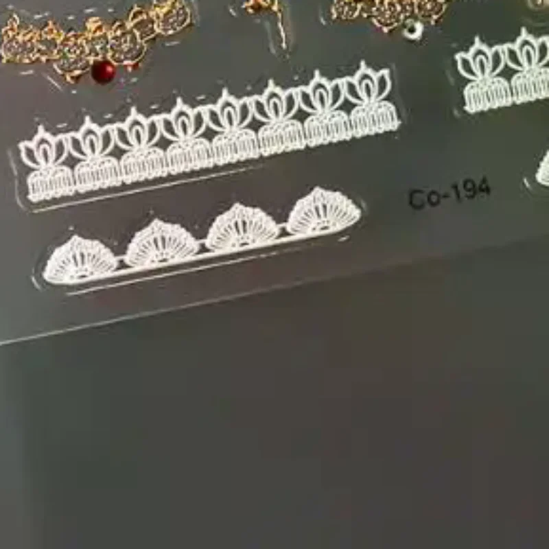 สติกเกอร์ติดเล็บลายเรโทรหลากสีสัน รูปทรงเรขาคณิต อัญมณี หยดน้ำ หัวใจ โบว์ ดวงจันทร์ ดาว ผีเสื้อ เส้น สำหรับตกแต่งเล็บ