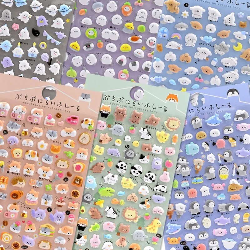 36pcs/lot Kawaii Penguin Dog Animal Stickers Cute Decorative Stationery DIY Sticker Scrapbooking Wholesale Stick Label