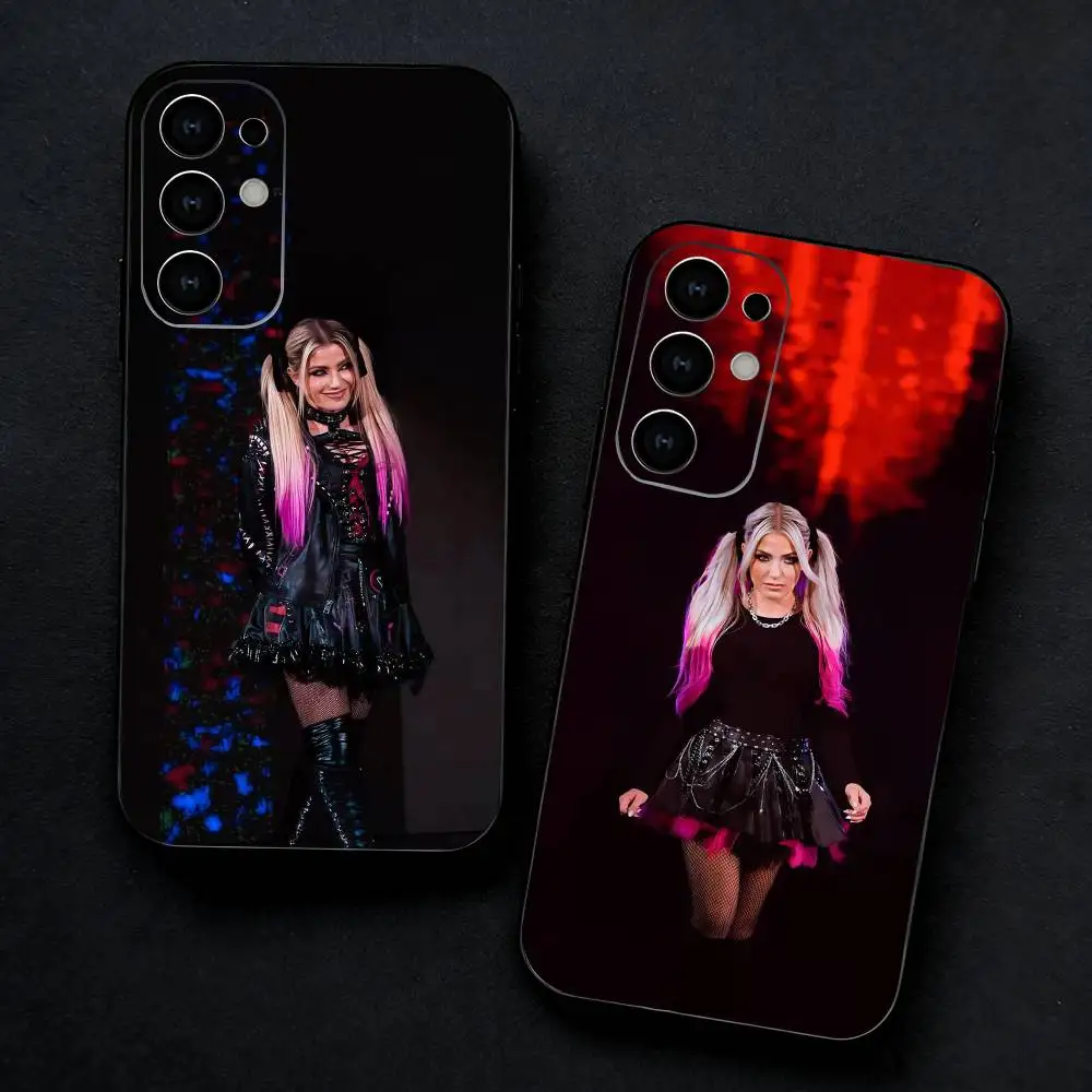 Coque de téléphone A-Alexa Bliss pour Samsung S25, S24, S23, S22, S21, S20, Ultra, Plus, FE, noire, souple