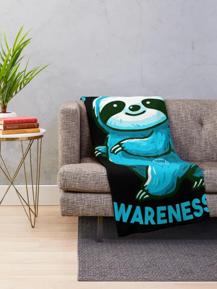 World Diabetes Awareness Day Sloth, T 1 D Type Throw Blanket Camping Blankets For Baby Baby Extra Large Throw Blankets