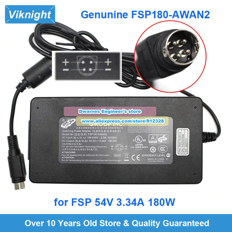 

Оригинальный адаптер переменного тока FSP180-AWAN2, 54 В, 3,34 А, адаптер питания FSP, 180 Вт, зарядное устройство для ноутбука, круглое с 4 контактами