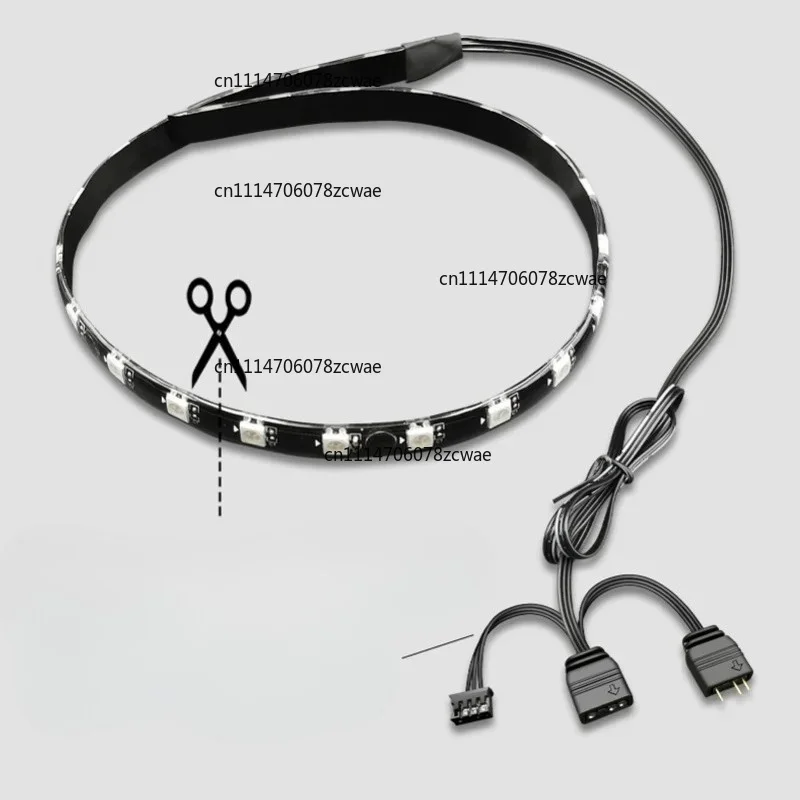 For Computer Chassis Decoration PC LED Light Strip 15.7in Magnetic 5V ARGB Aura Sync Customizable PC Case LED Strip