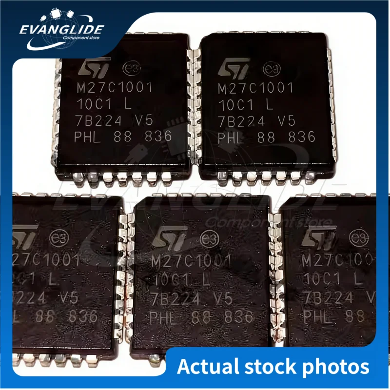 2 PCS/LOT 100% Original & New M27C1001-10C6 M27C1001 PLCC32 One-time storage IC In Stock Wholesale