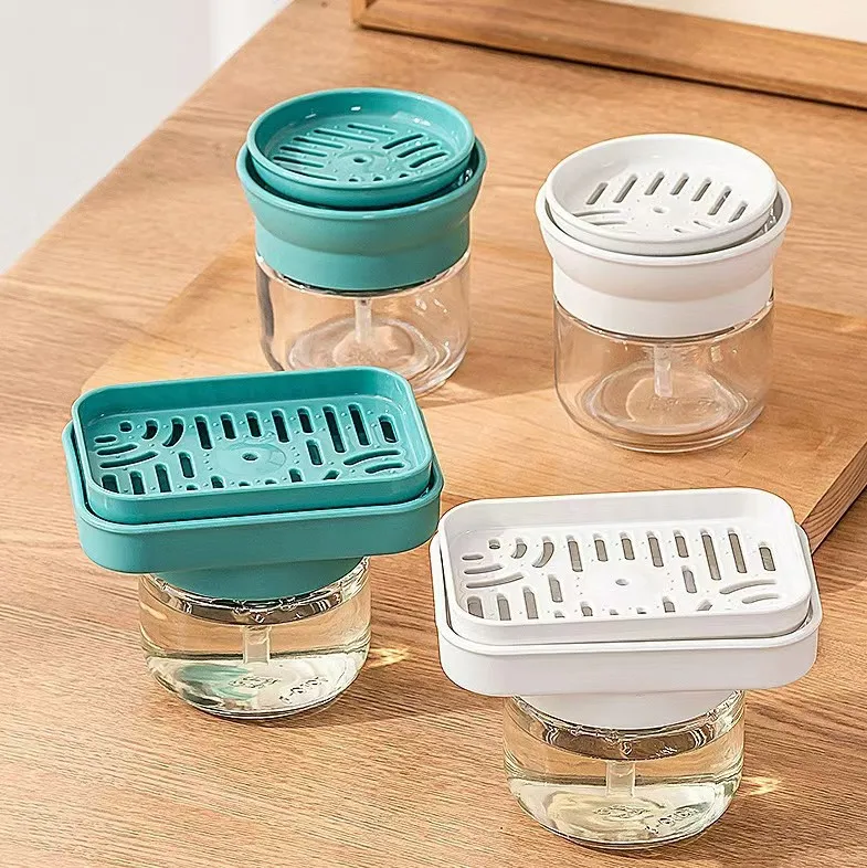 Kitchen press-type dishwashing detergent automatic liquid output bottle large capacity removable liquid pressing tool