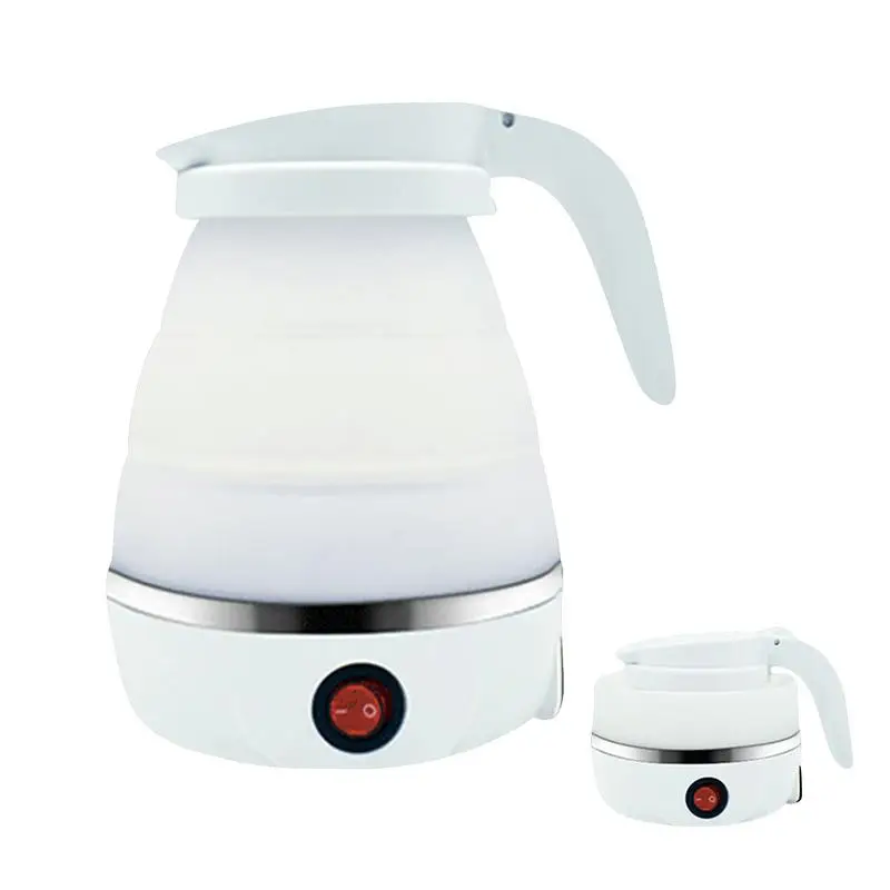 Mini Electric Kettle 600ml Small Foldable Electric Kettle Portable Tiny Folding Kettle Suitable For Traveling Camping Home