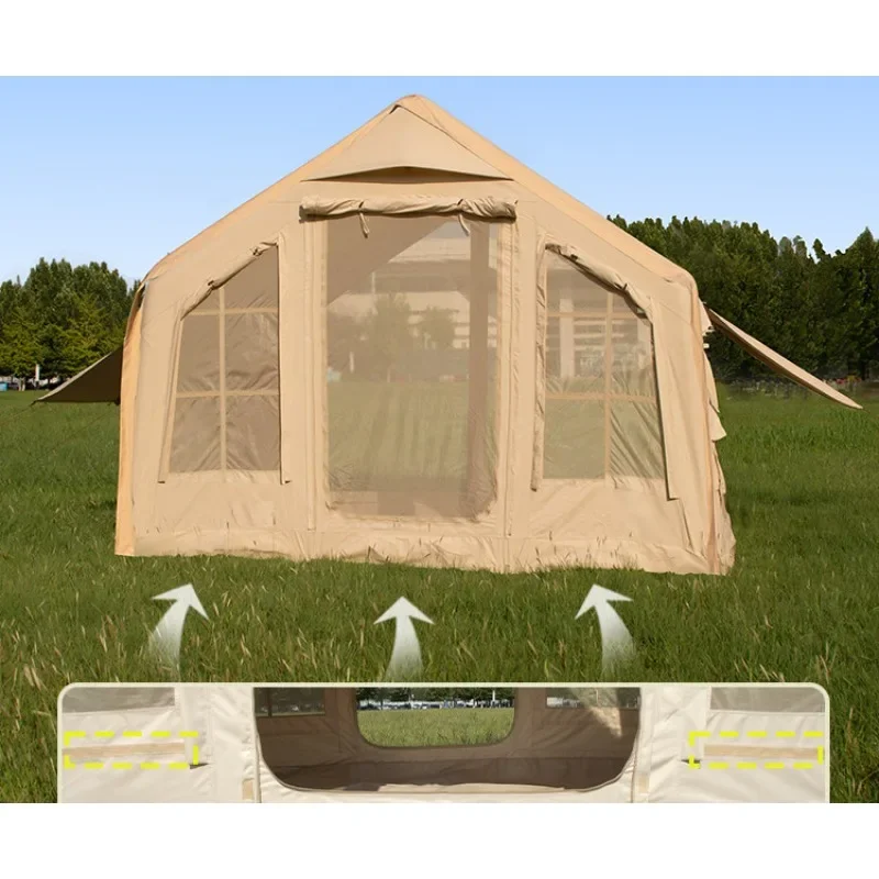 Inflatable tent outdoor camping 8 flat cotton roof ridge tent