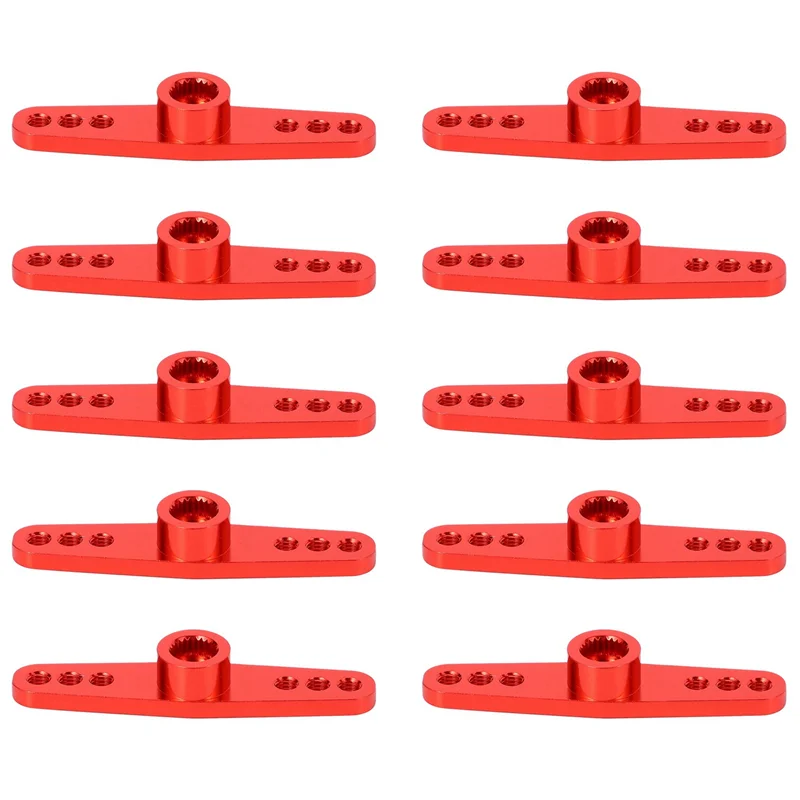 10X 25T Servo brazo de dirección cuerno piezas de metal doble brazo de dirección para Futaba