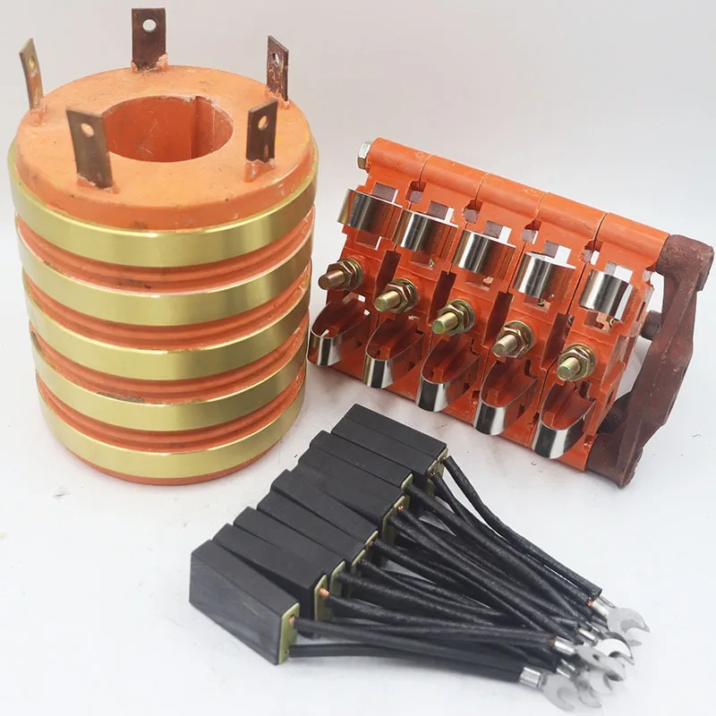 Slip Ring Collector Copper Ring 5-way Inner Diameter 60/65/70/75/80/85/90mm Outer Diameter 140mm Height 160mm