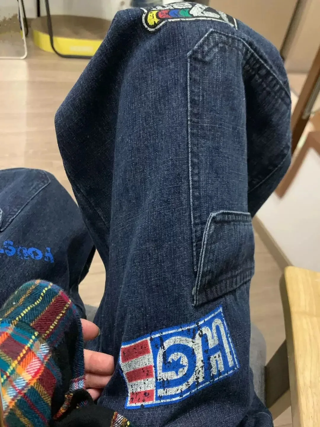 Y2K アメリカンレトロ ワークウェア デニムパンツ ユニセックス ルーズ ワイドレッグ ストレートパンツ ストリートウェア 秋 フロア丈ジーンズ