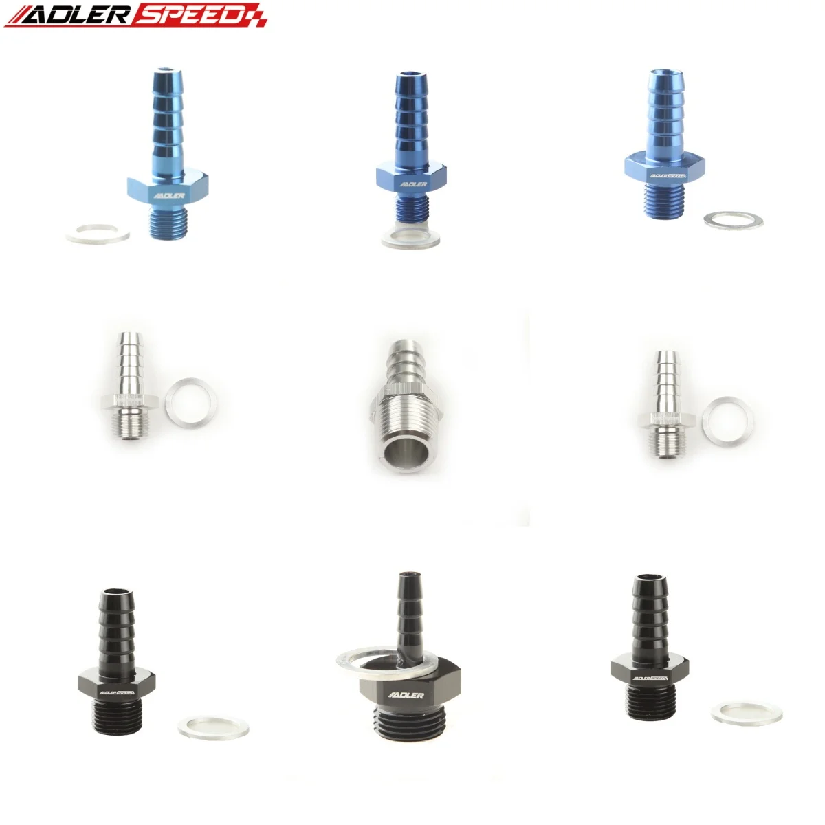 4mm 6mm 8mm 10mm 12mm 14mm 16mm 19mm Hose Barb M8 M10 M12 M14 M16 M18 M20 Male Thread Aluminum Alloys High Pressure Pipe Fitting