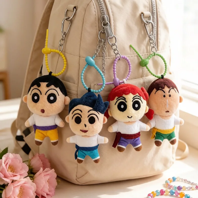Cartoon Crayon Shin Chan Plush Keychain New Kawaii Japanese Anime Character Doll Backpack Zipper Decoration Friend'sbirthdaygift
