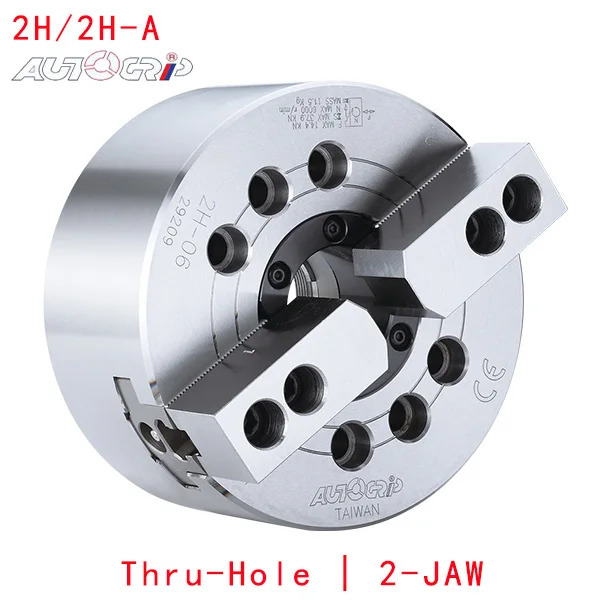 Taiwan Brand OriginalAUTOGRP LARGE THRU-HOLE POWER CHUCK LARGE THRU-HOLE | 2-JAW 2H-204 2H-205 2H-206 2H-208 2H-210