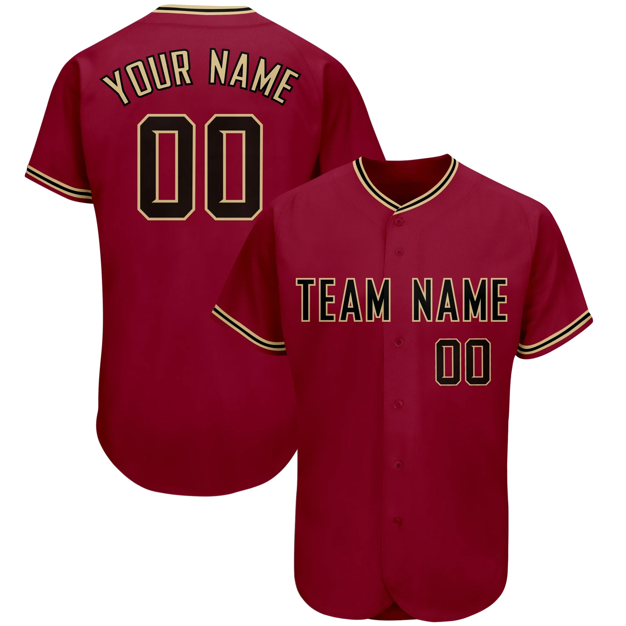 Custom Baseball Jersey Personalized Print Name/Numbers Full Button V-neck Shirts for Men/Kids Outdoors Game/Party Birthday Gift