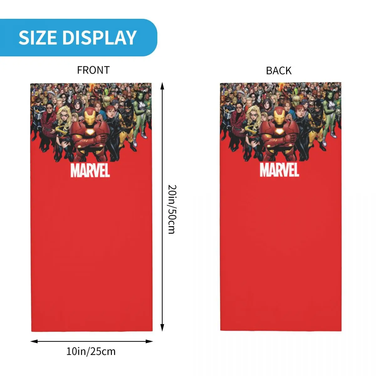 Superheroes Motocross Bandana Neck Gaiter Printed Marvel Avengers Film Wrap Scarf Balaclava Cycling Unisex Adult Winter