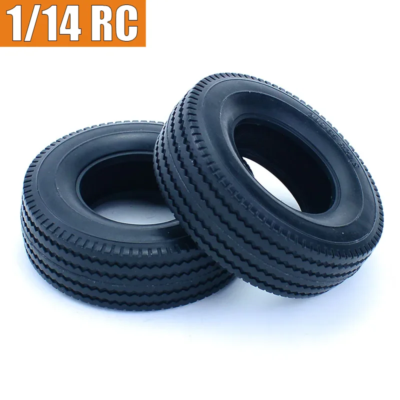 2 Piezas de Neumáticos de Goma de Simulación de 20mm/25mm de Ancho para Camión RC Tamiya 1/14, Camión Volquete SCANIA 770S, VOLVO, BENZ, MAN TGX
