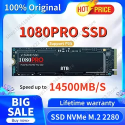 Novo 1080pro 8tb 4tb 2tb 1tb ssd disco rígido m2 2280 nvme pcie gen 5.0x4 unidade de estado sólido interna para computador portátil ps4 desktop ps5