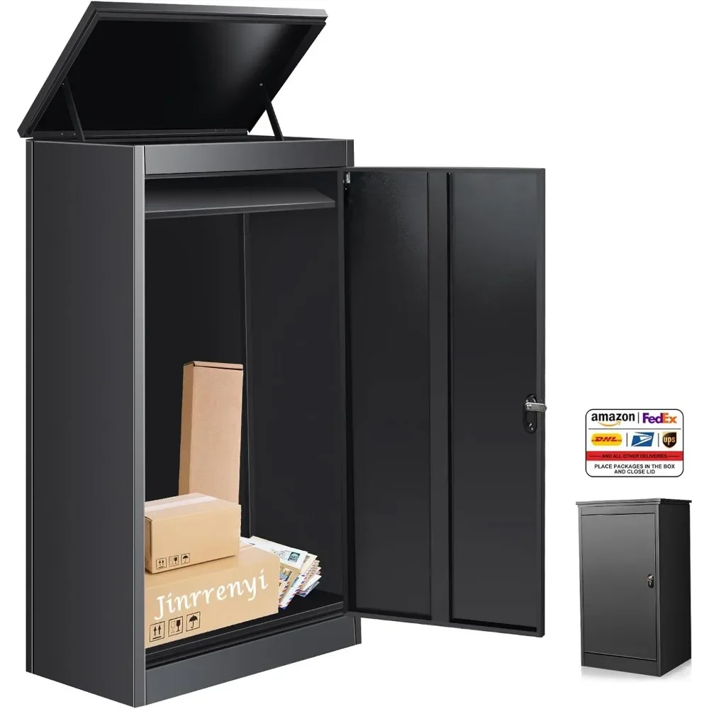 

Express Package Delivery Box for Outside, Ultra Large Parcel Drop Boxes with Lock Made of Automotive Steel,