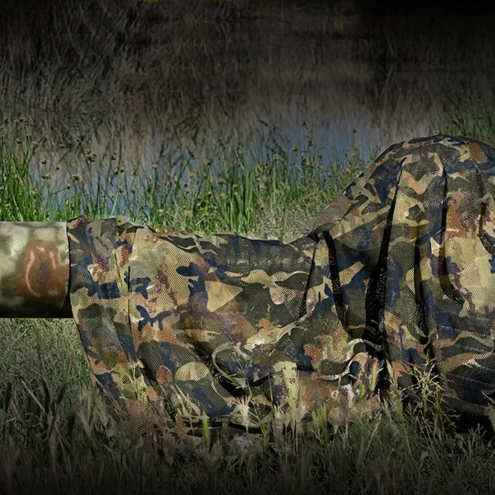 Camouflage Sunshade Camouflage Net  Tactical  Decoration Set Polyester Folding Mesh Surface 1.5*2M