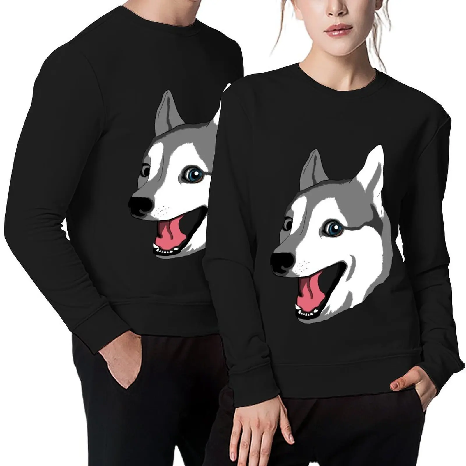 

Happy Husky Pullover fashion men clothes for men male clothes mens designer clothes oversize sweatshirt