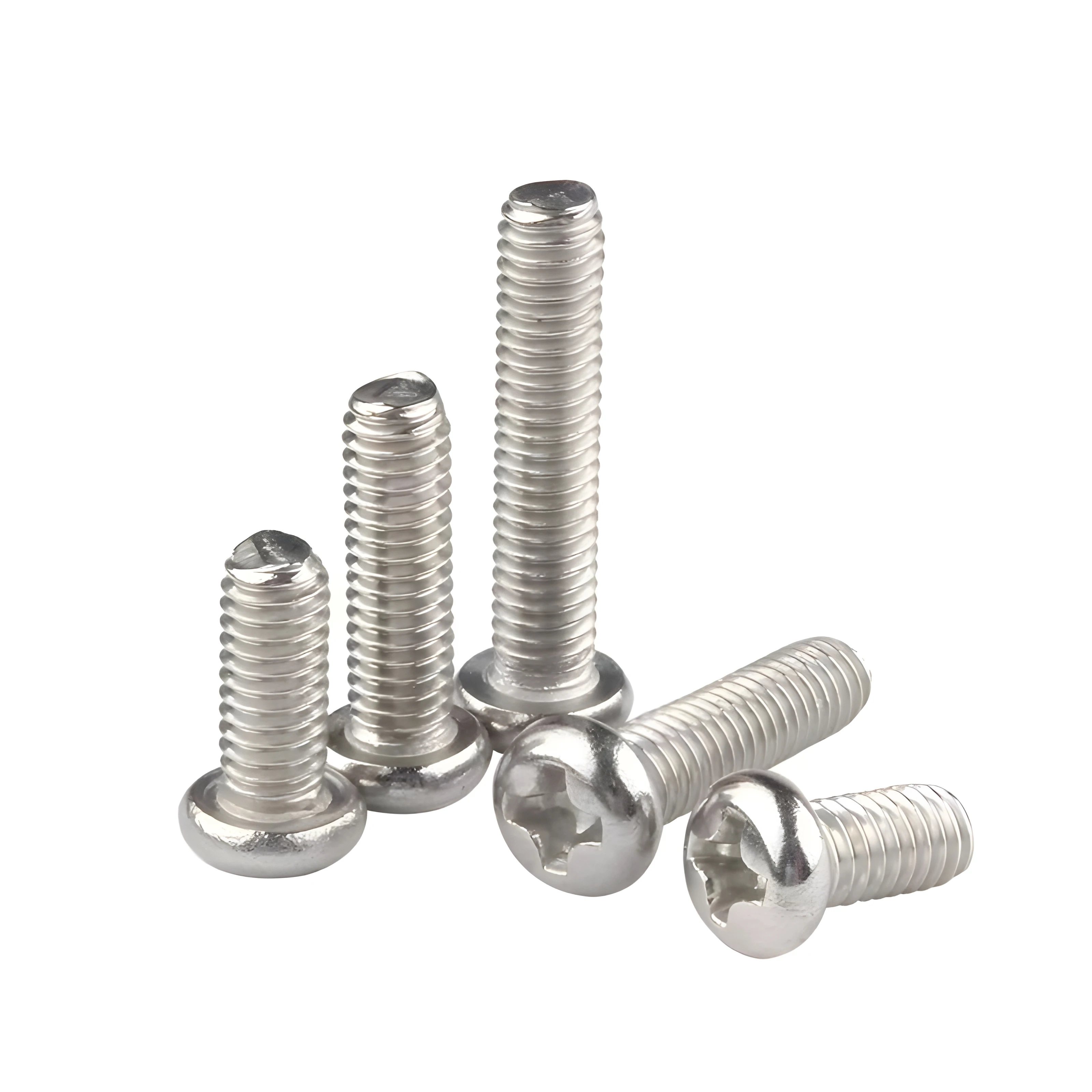 5-50pcs M2 M2.5 M3 M4 M5 M6 M8 stainless steel iron plating round head, Phillips screw bolt length 3-100mm