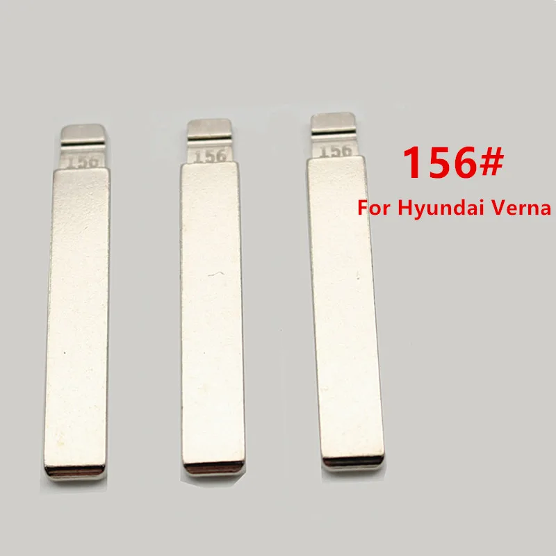 

10pcs 156# Flip Car Key Blade for Hyundai Verna Kia K5 KD Metal VVDI JMD Fob Replacement Uncut Blade Car Remote Key Blanks