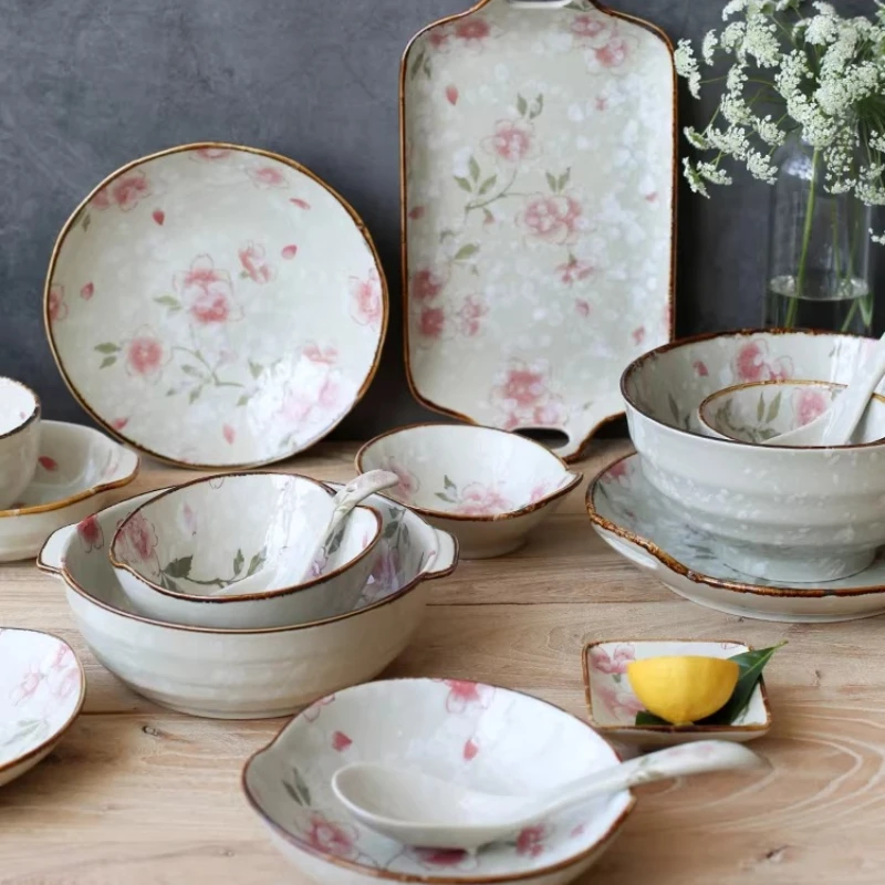 

LMM ceramic tableware bowl plate single rice bowl large bowl soup noodle creative personality household