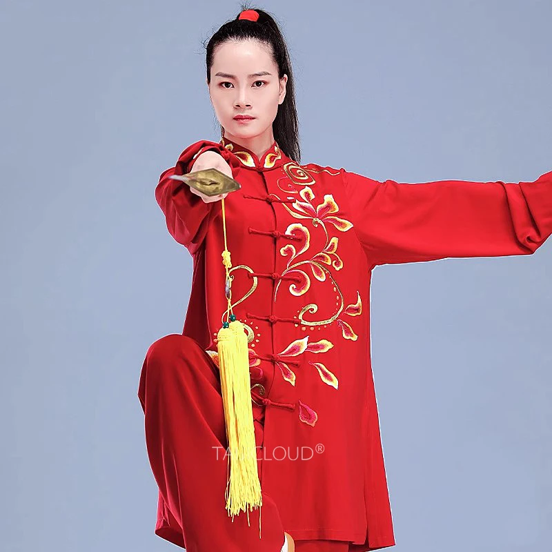 2025 New Embroidered Tai Chi Uniform Set for Martial Arts Training, Performance & Competition - Unisex Design