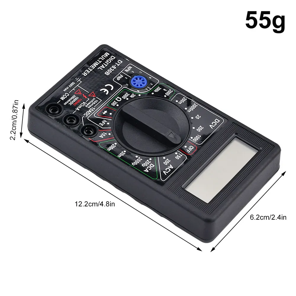DT830B AC/DC 200V-750V Voltage Current Tester Handheld Pointer Analog Meter Digital Multimeter Voltmeter Amperemeter