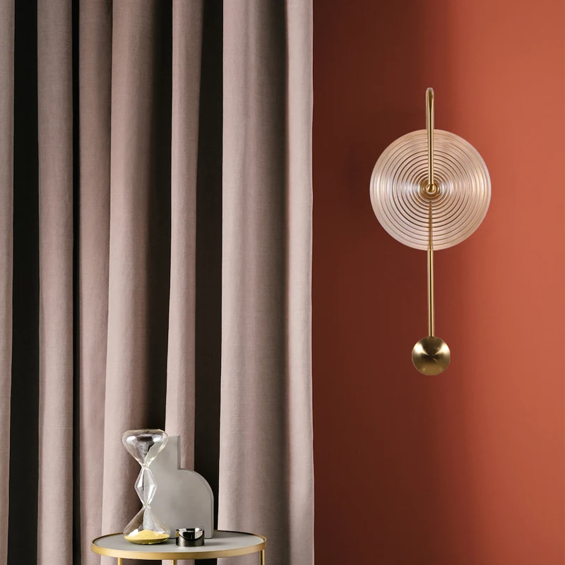 Postmodern Thread Glass Wall Light Indoor Luxury Round Atmosphere Lamp Aisle Decor Wall Light For Parlor Bedroom Stair Cafe New