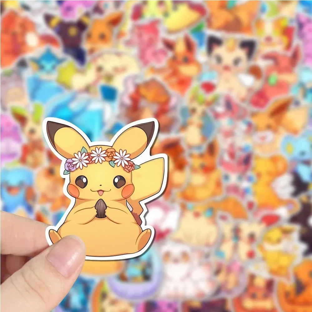 10/30/50pcs Cute Pokemon Eevee Anime Cartoon Stickers Laptop Car Motorcycle Luggage Suitcase Classic Toy Funny Decal Kid Sticker