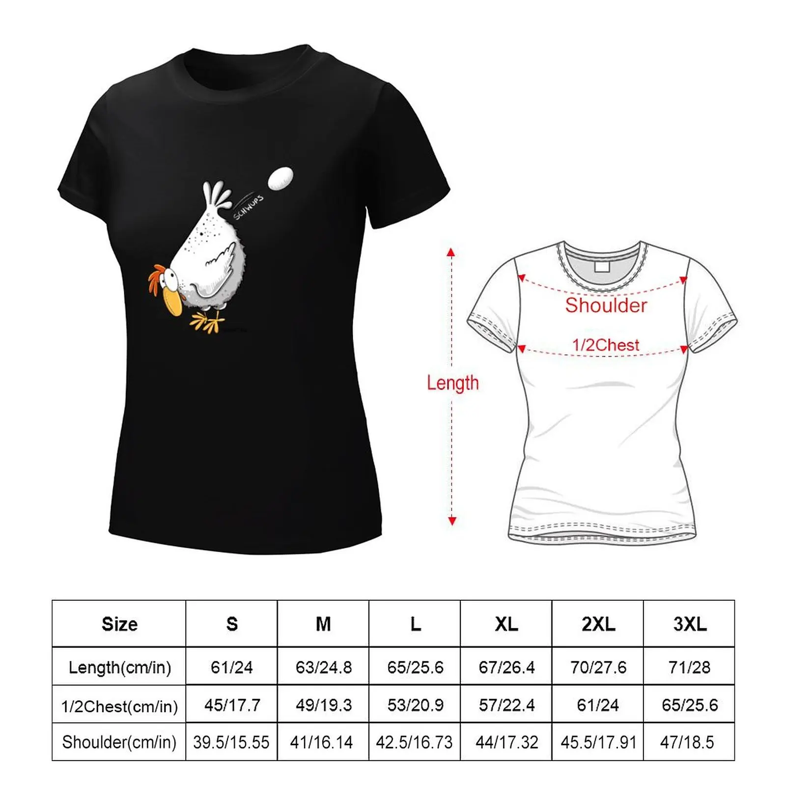 Happy Chicken Lays an Egg T-Shirt lady clothes vintage female animal prinfor oversized t shirts for Women