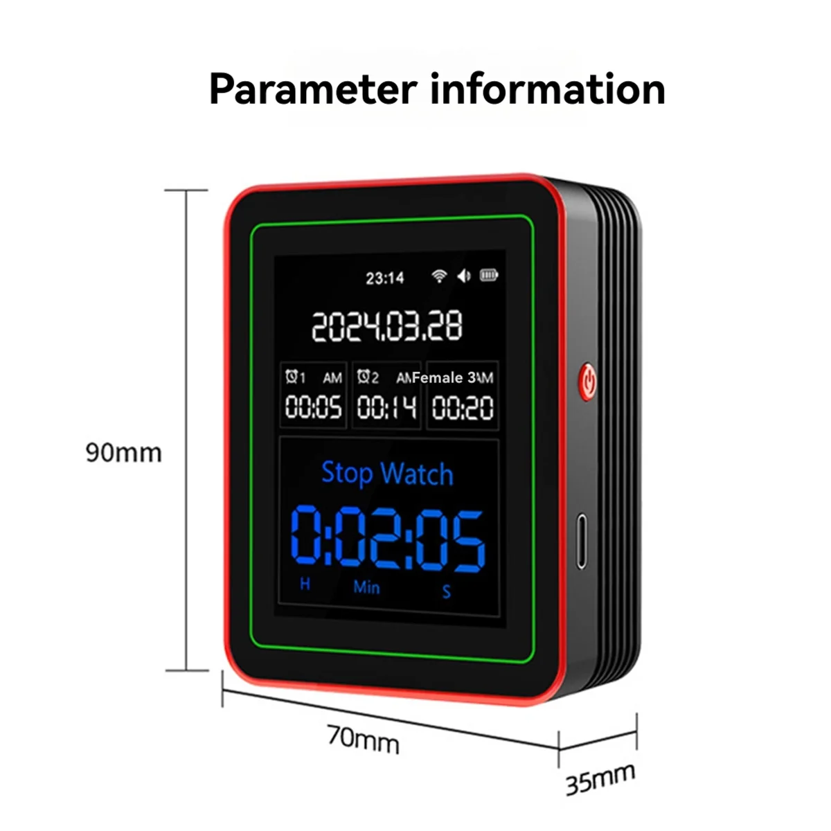 

ABAN 15-In-1 Tuya WIFI Rechargeable Household Digital Air Quality Detector CO2/CO/TVOC/HCHO/PM2.5/Temp/Humi for Smart Home A
