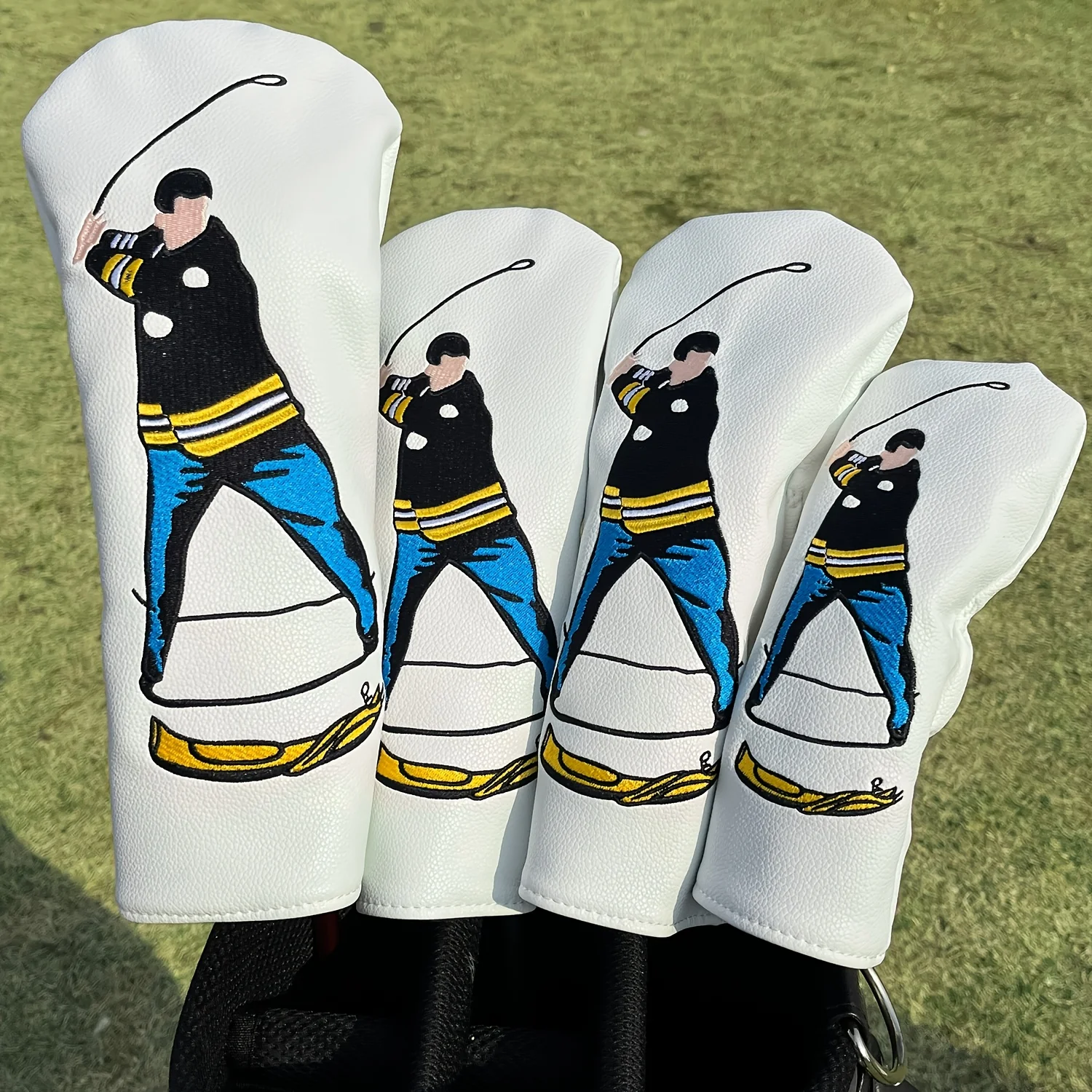 capa-para-cabeca-de-taco-de-golfe-1-ou-4-pecas--driver-madeira-de-fairway-hibrido-estilo-swings-design-adequada-para-driver