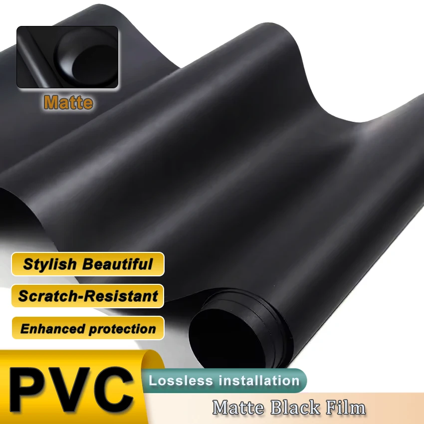 

Matte Black Premium Vinyl Scratch Self Repairing Air Release Anti-Collision Sticker Car Body/Motorcycle Packaging Film