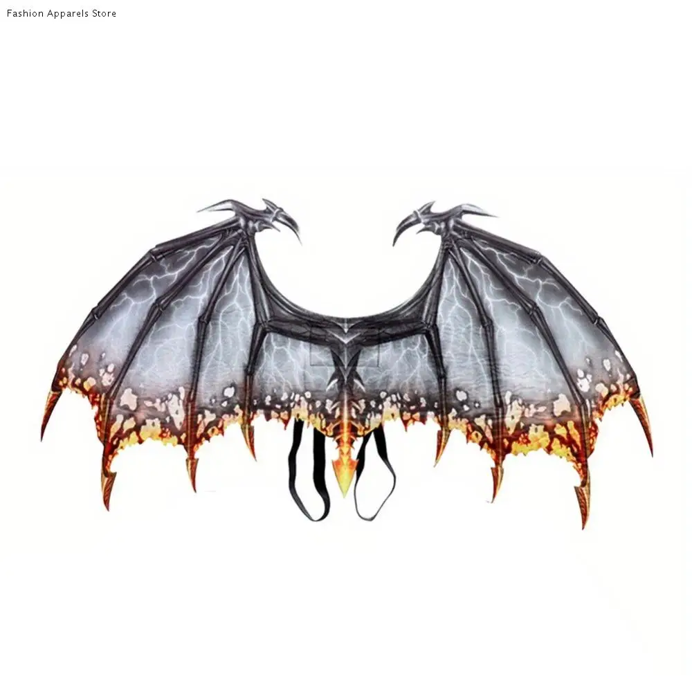 

Foldable Halloween Dragon Wing Non-woven Fabric Universal Masquerade Dragon Wing Elastic Band Unisex Cosplay Wing Costume Adult