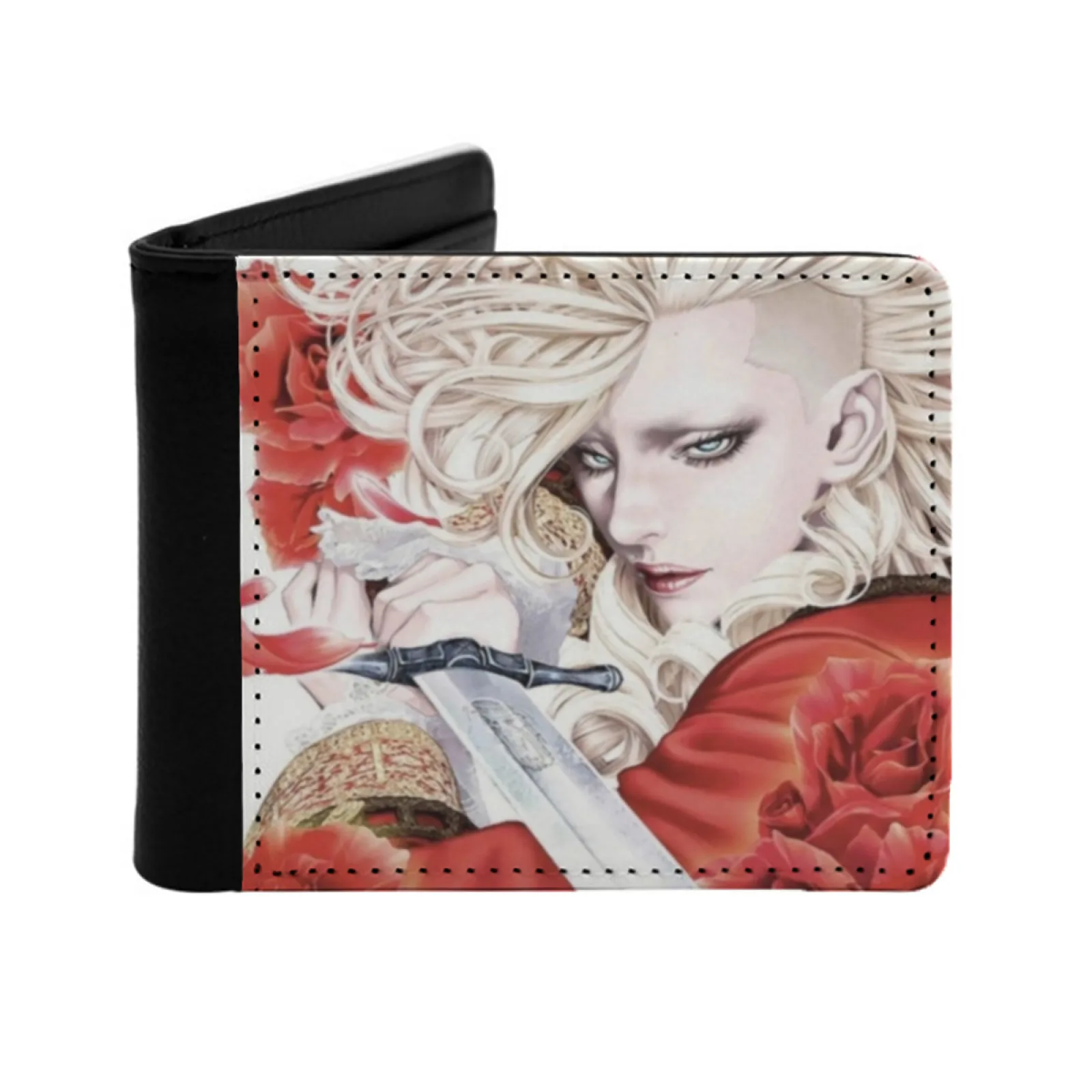 Marie Joseph Sanson Innocent Rouge Manga Leather Men Wallets Credit Card Holder Purse Black Wallet Marie Joseph Sanson Henri